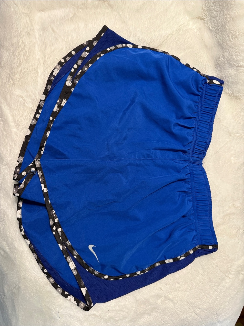 Nike Blue Athletic Shorts with Black & White Trim